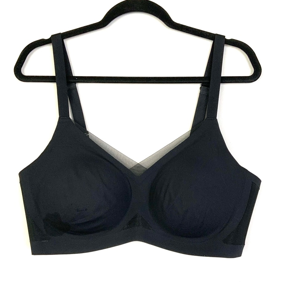 Honeylove Sz 1X 40C/D Black LiftWear Crossover Wireless Bra